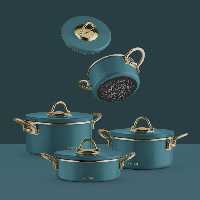 سرویس قابلمه لعابی هشت پارچه NEVA رنگ سبز یشمی کد N2978