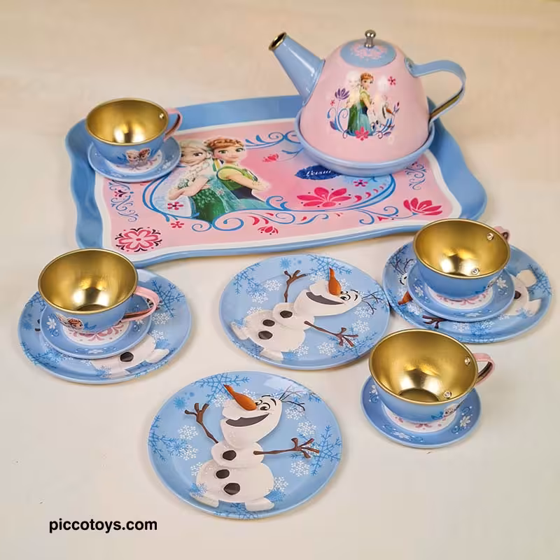 اسباب بازی ست چای خوری فلزی طرح فروزن کد QZ10033