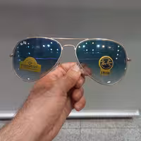 عینک آفتابی خلبانی مردانه و زنانه مارک ریبن شیشه ضد خش (آبی هایلایت)