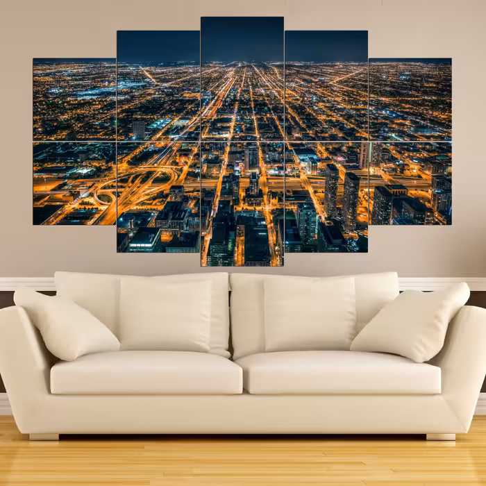 تابلو شاسی 10 تیکه طرح شهر 4