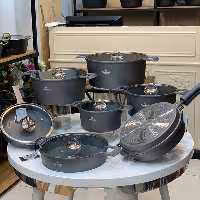 سرویس قابلمه چدن گرانیت 15پارچه راکلند سری آلمانی(طوسی)پس کرایه