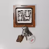 جا کلیدی مدل گوزن (آهو) دارای سه حلقه نگهدارنده کلید 