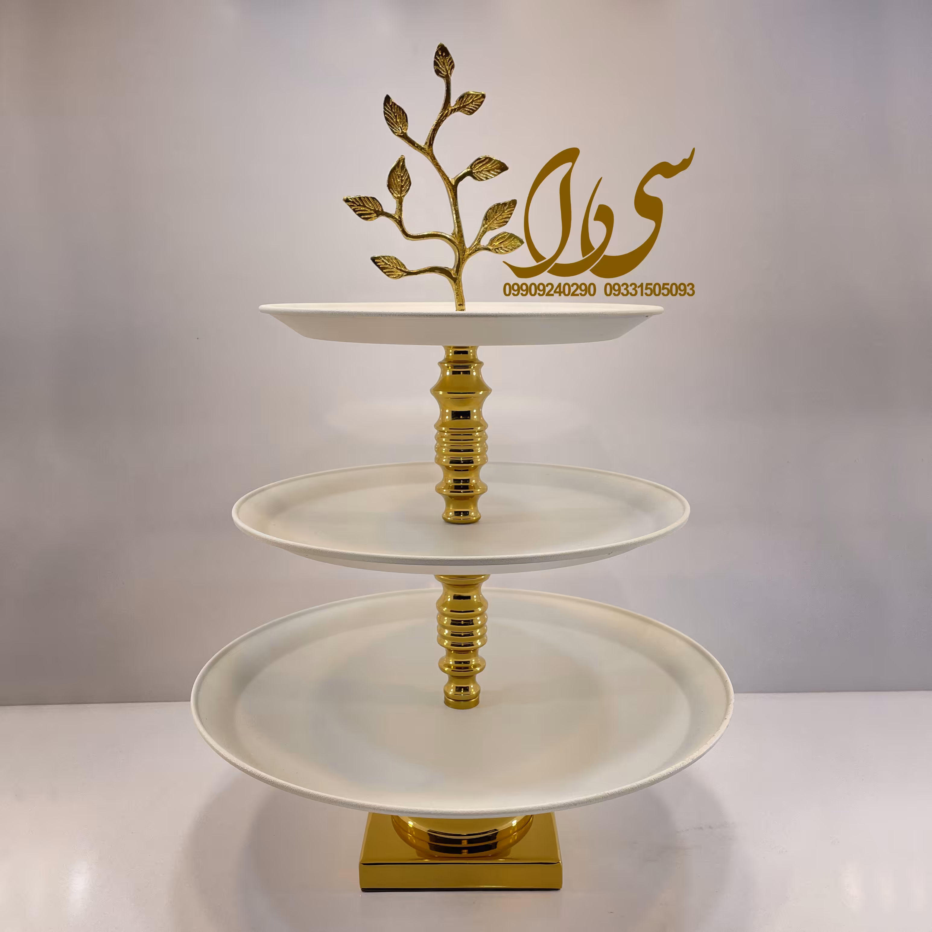 شیرینی خوری وزرا مدل 3طبقه سفید-رنگ کوره ای-آبکاری فورتیک
قیمت کارخانه ارسال از کارخانه