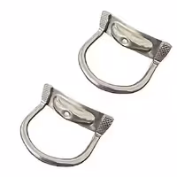 دسته قابلمه و دستگیره قابلمه و تابه فلزی با روکش کروم چکشی ضد زنگ  بسته دو عددی 