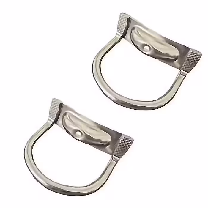 دسته قابلمه و دستگیره قابلمه و تابه فلزی با روکش کروم چکشی ضد زنگ  بسته دو عددی 