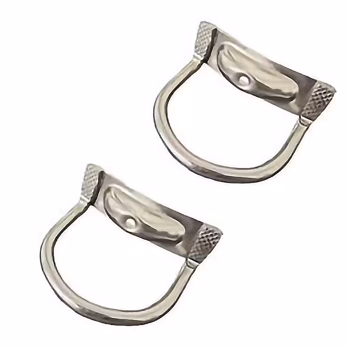 دسته قابلمه و دستگیره قابلمه و تابه فلزی با روکش کروم چکشی ضد زنگ  بسته دو عددی 