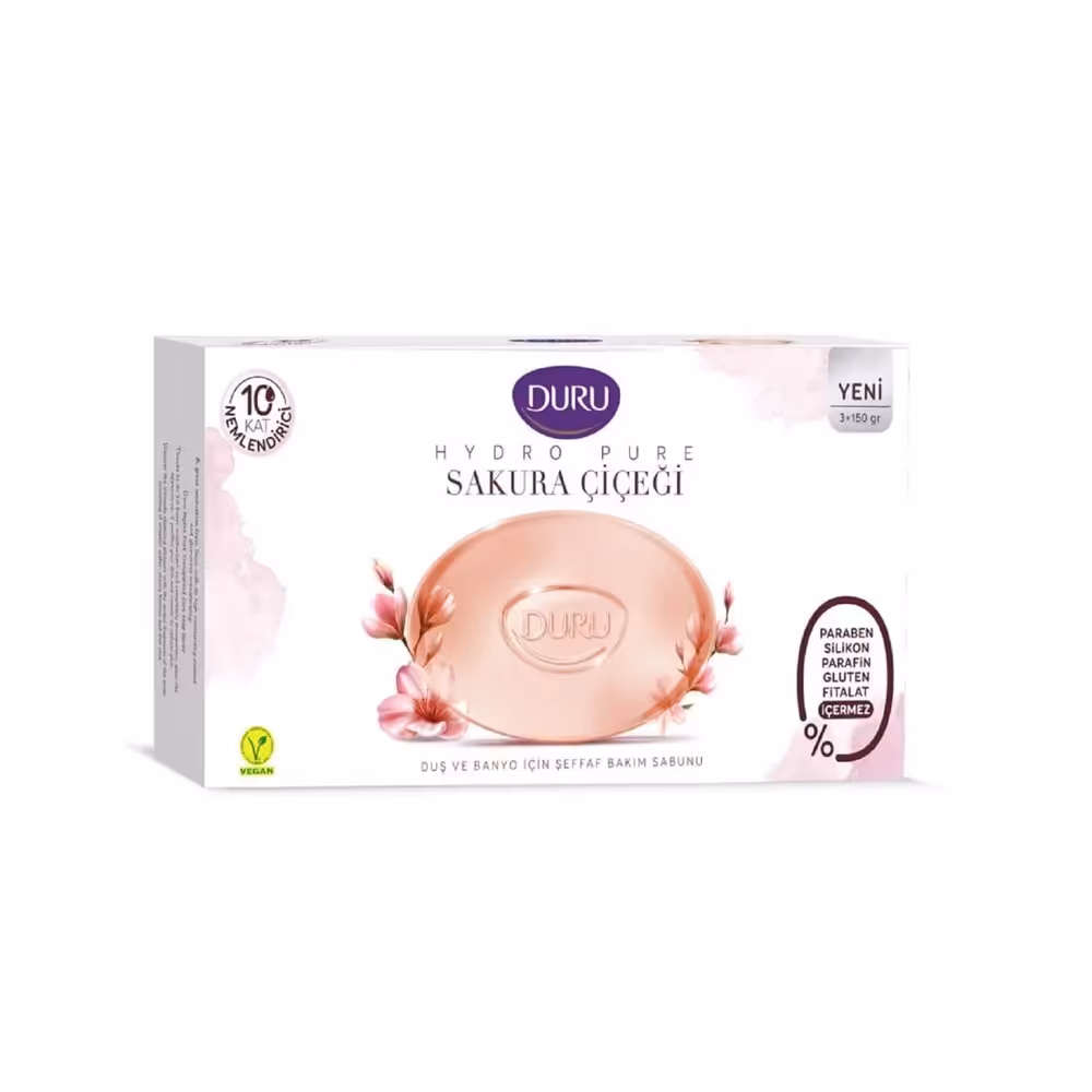 صابون حمام آبرسان دورو حاوی عصاره شکوفه گیلاس بسته 3 عددی