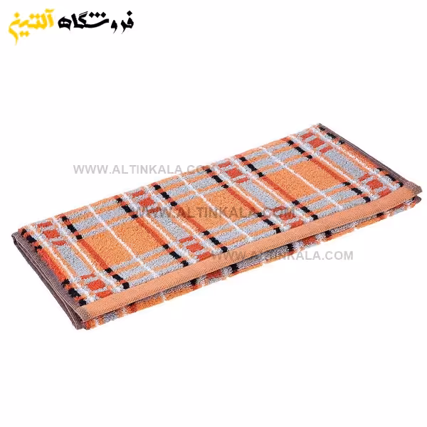 حوله دستی برق لامع مدل مدرن نارنجی 40×80