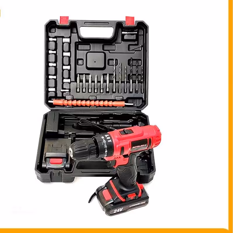 دریل شارژی چکشی 24 ولت رویال مکس مدل RM24
