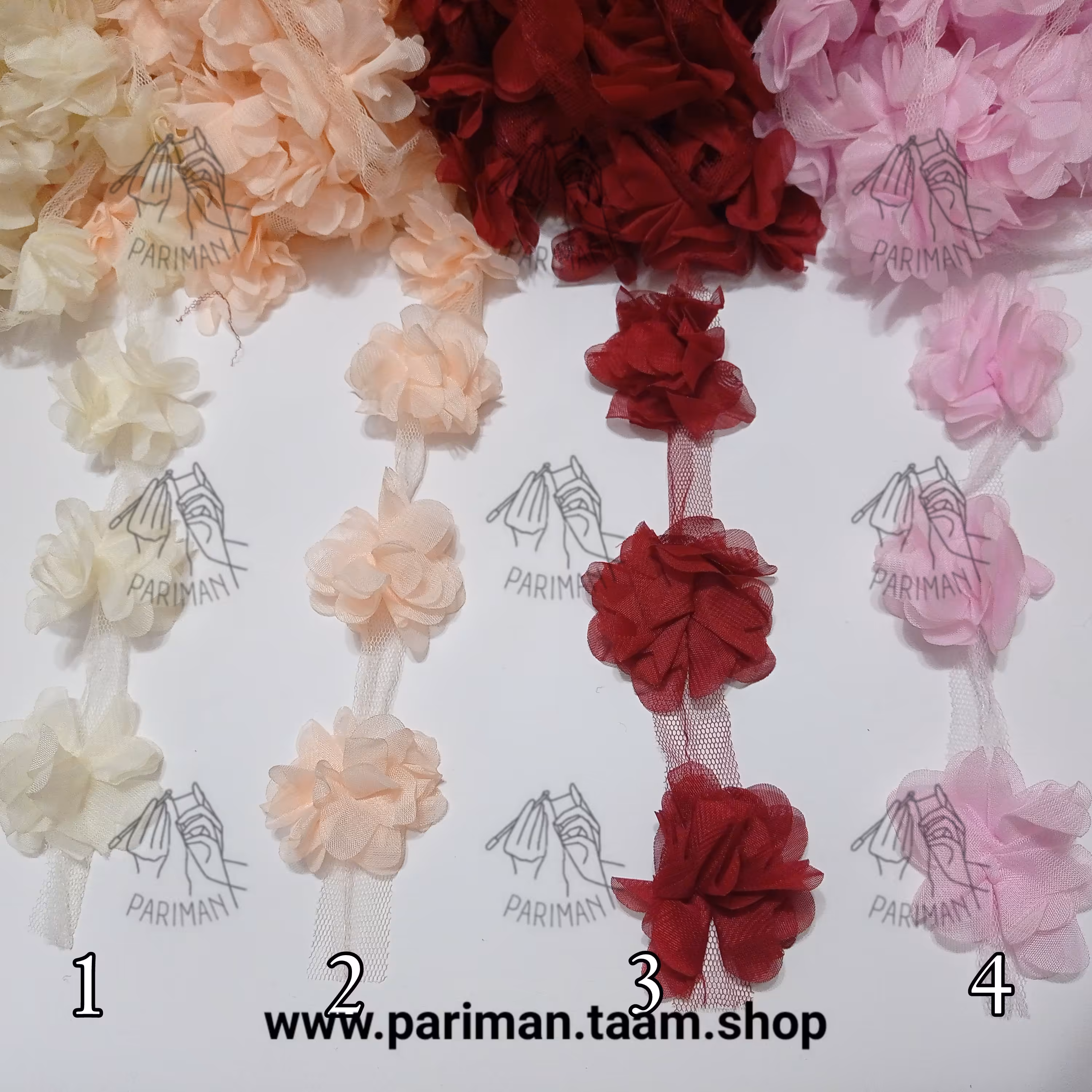 گل تزئینی حریر