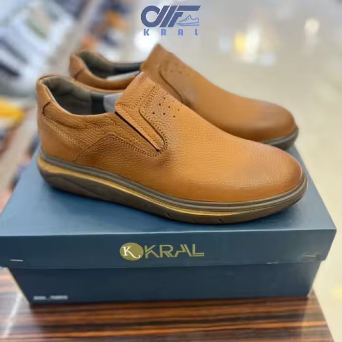 کفش طبی تمام چرم طبیعی مردانه آستر چرم 