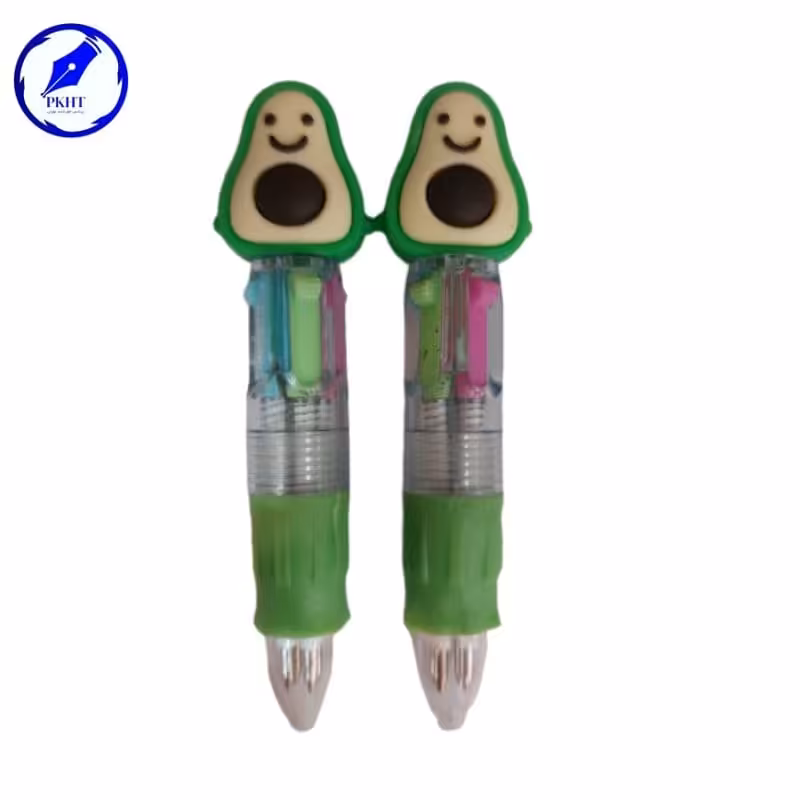 خودکار پایه کوتاه فانتزی 5 رنگ طرح میوه جات