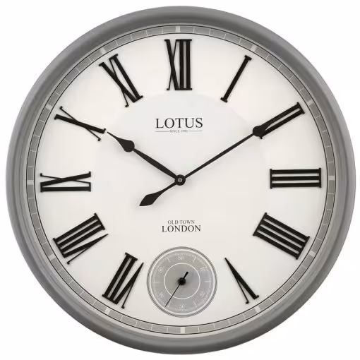 ساعت دیواری چوبی لوتوس مدل ANTON کد W-160 رنگ NEW GRAY