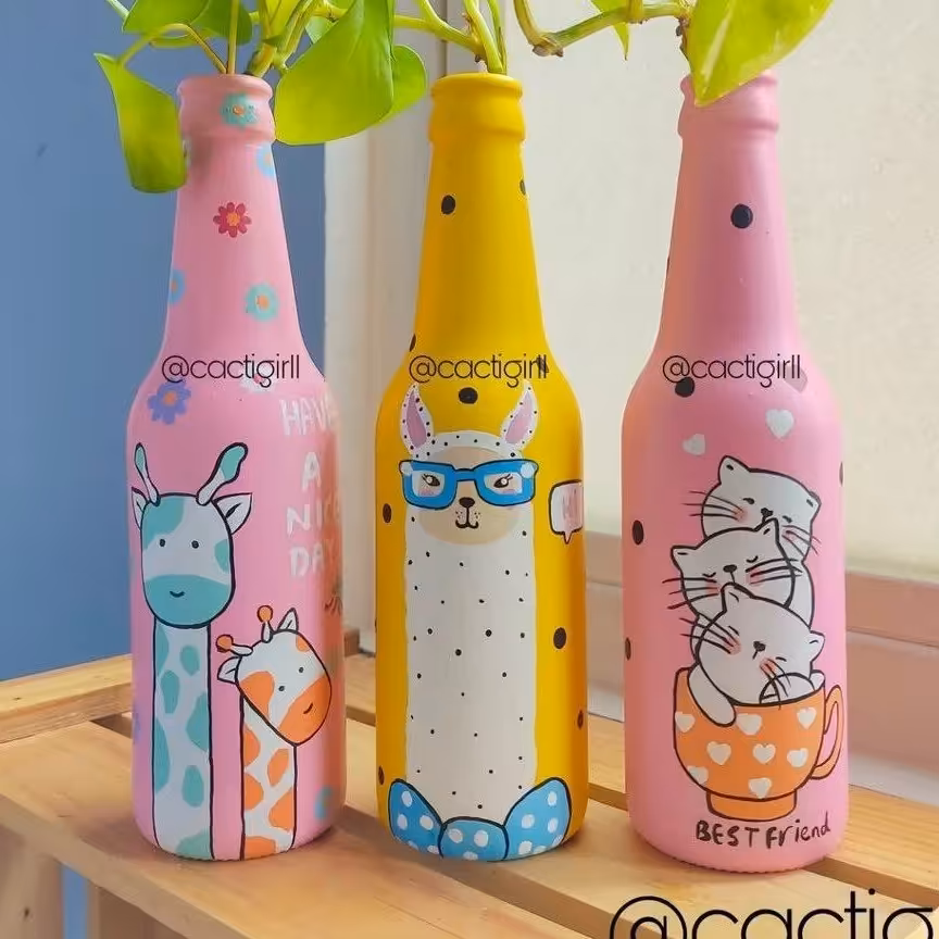 دکوپاژشیشه های دلسترواسه شیشه قلمه برای هدیه به دوستانتون هم هدیه مناسبی میباشد