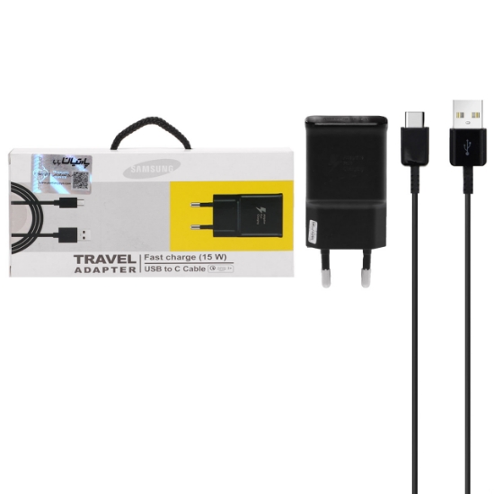 شارژر دیواری فست تک پورت سامسونگ مدل EP-TA200 به همراه کابل شارژ USB-C