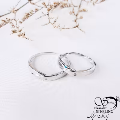 حلقه ست آیینه ای نقره 925 کد 11708