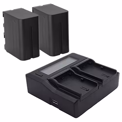 پکیج شارژر دوبل فوتومکس DUBLE NP-F970   دو باتری سونی NP-F970 خرید | قیمت - اگزیف