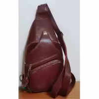 کیف کوله اسپرت چرم با بند یکطرفه  (چرم طبیعی و کاملا دست دوز )