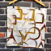 باندانا دستمال سر  کد A32 طرح هندسی رنگ سفید