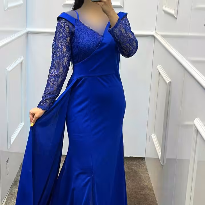 پیراهن مجلسی آنا یقه دلبری