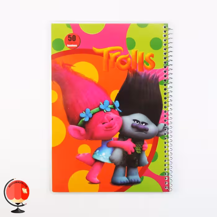 دفتر مشق 50 برگ سیمی مجلد طرح ترول آپادانا