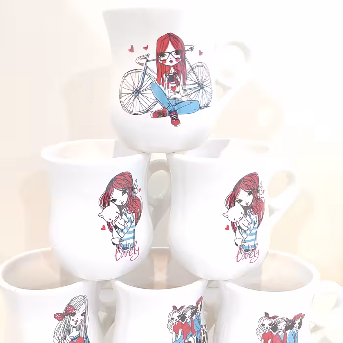 لیوان ماگ.سرامیکی.ترانسفر.مقاوم در برابر آب گرم و سرد