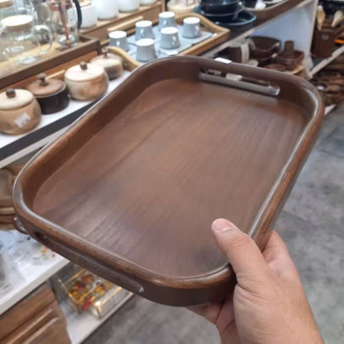 سینی پذیرایی تمام چوب 