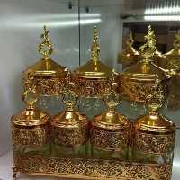 پاسماوری 7 پارچه تاج طلایی رنگ