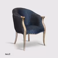 مبل یک‌نفره نئوکلاسیک لنا (زغال سنگی)