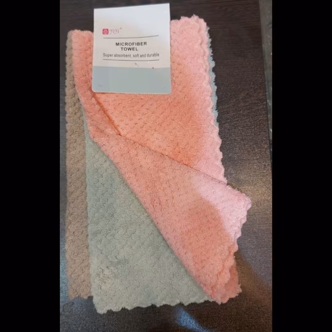 دستمال پولیشی میکروفایبر 3عددی 30در30