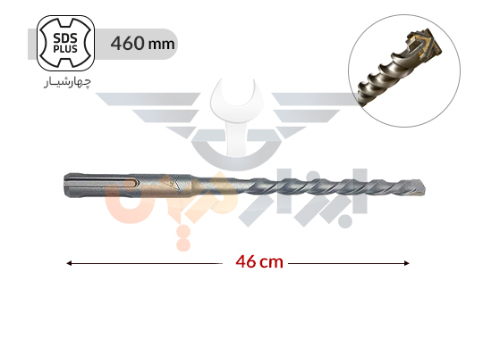 مته 4 شیار 4 الماسه 460*32