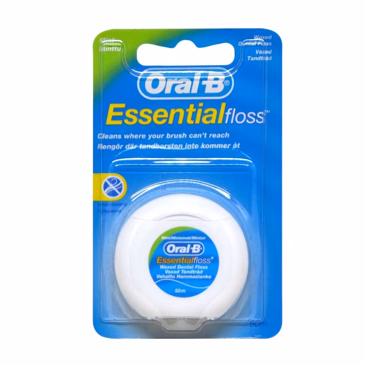 نخ دندان اورال بی مدل Essential floss حاوی عصاره نعنا 50 متر