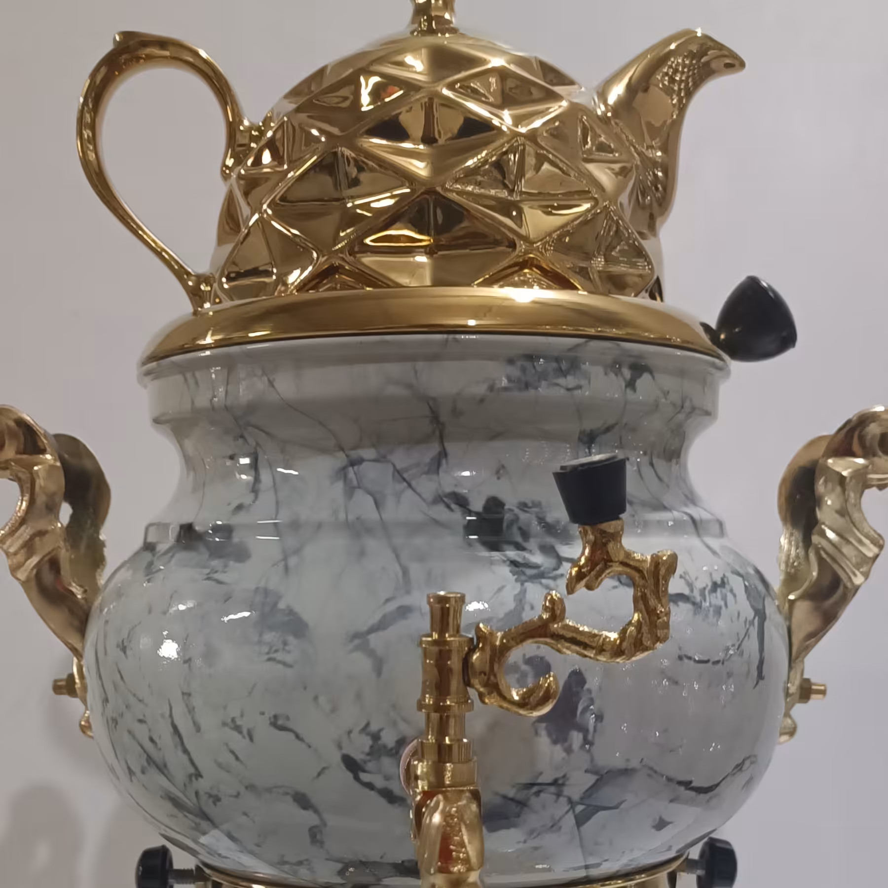 سماور سنگی 6 لیتری تمام برنج