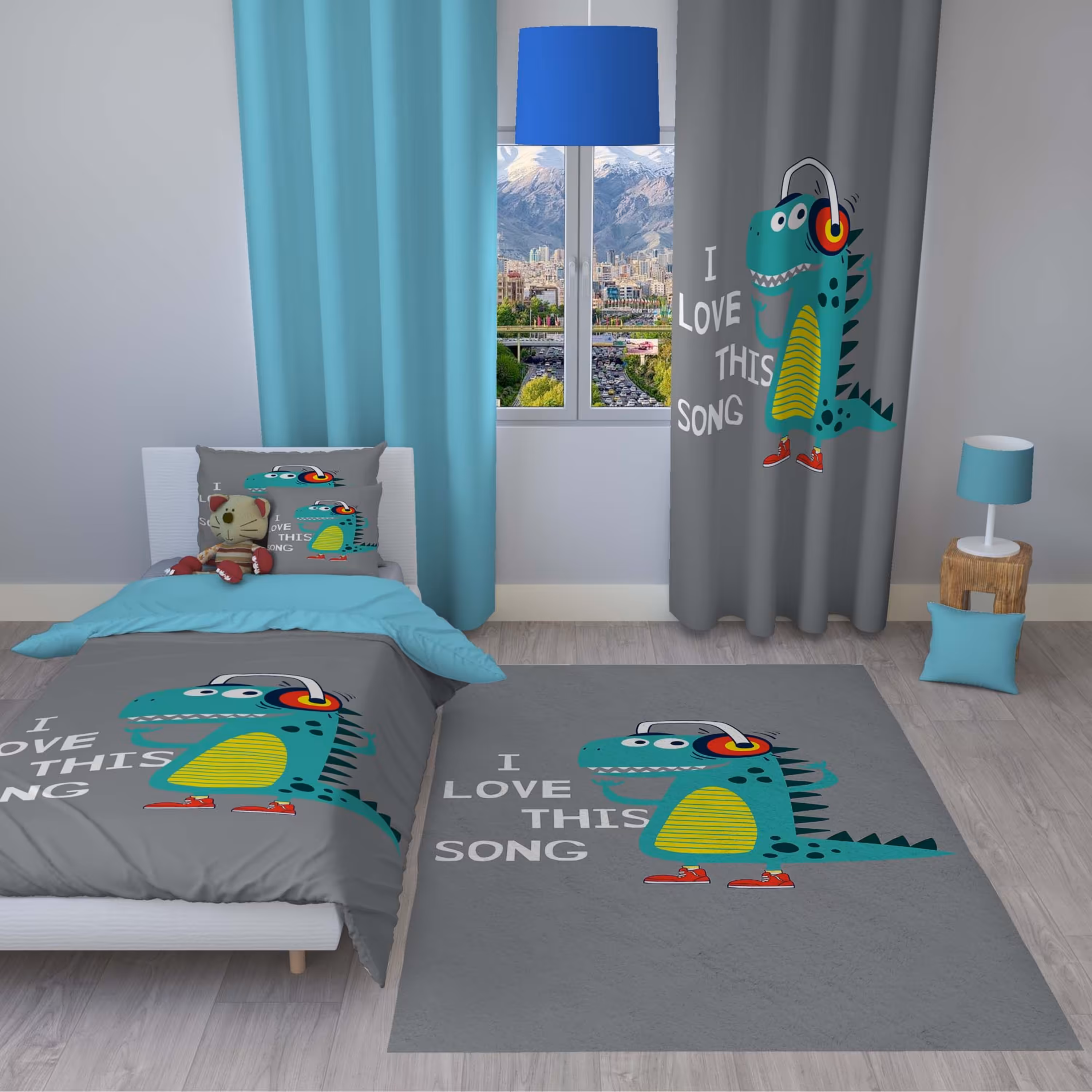 سرویس روتختی مدل c118 یک نفره 4 تکه سایز 140x230