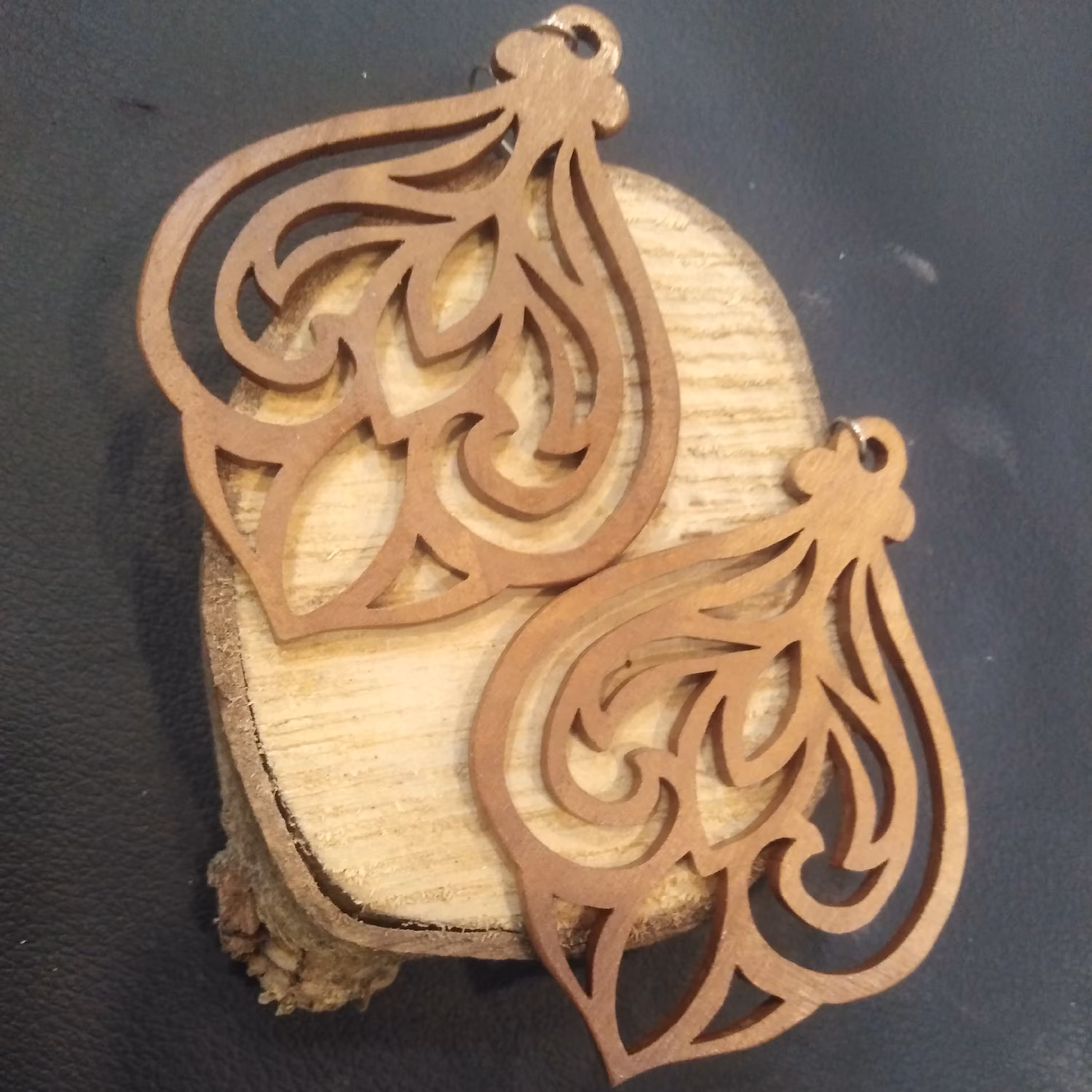 گوشواره چوبی کد 02
