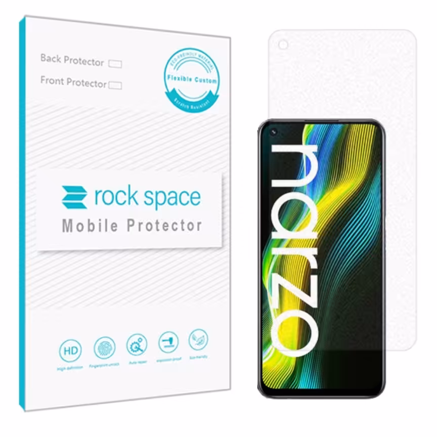 گلس مات نانو و ضد ضربه گوشی ریلمی Narzo 50  برند راک اسپیس