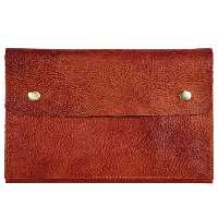کیف دستی چرم عسلی چرم بارز Charm Barez مدل DF381