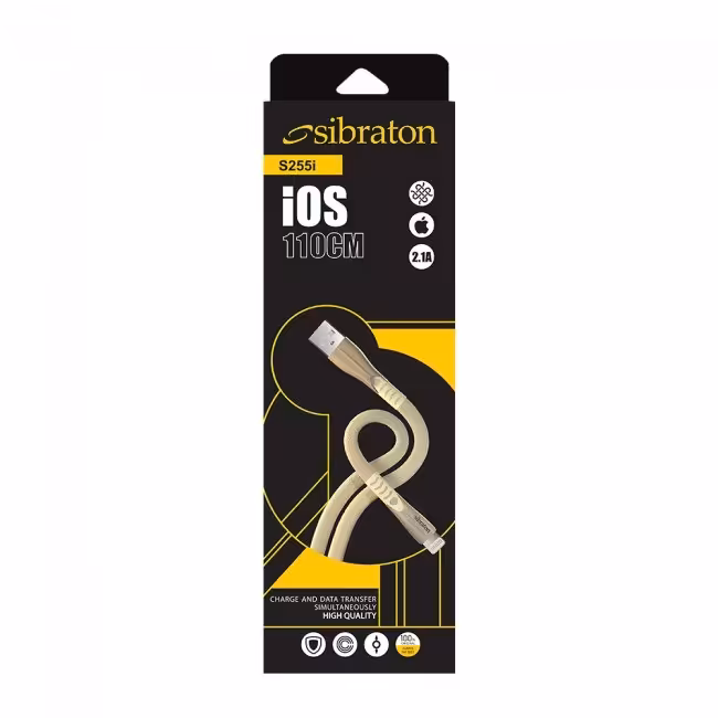 کابل شارژ آیفون سیبراتون 120 سانتی مدل Sibraton S255i
