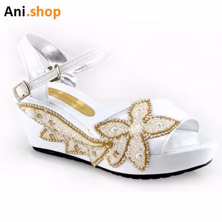 کفش مجلسی طرح گل دخترانه کد607