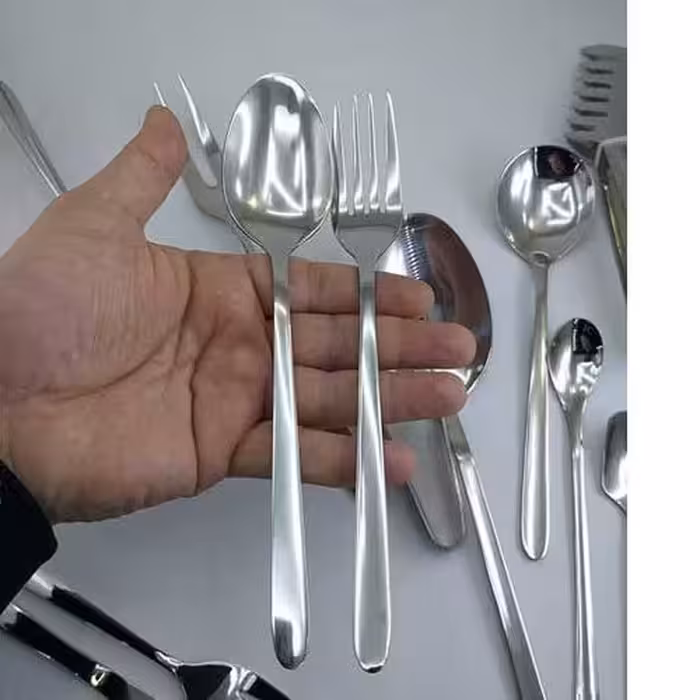 قاشق  و چنگال  استیل یونیک طرح دونا اصل (آهنربا نگیر)