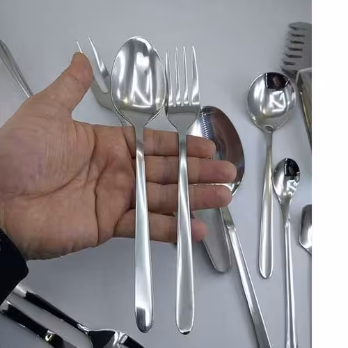 قاشق  و چنگال  استیل یونیک طرح دونا اصل (آهنربا نگیر)