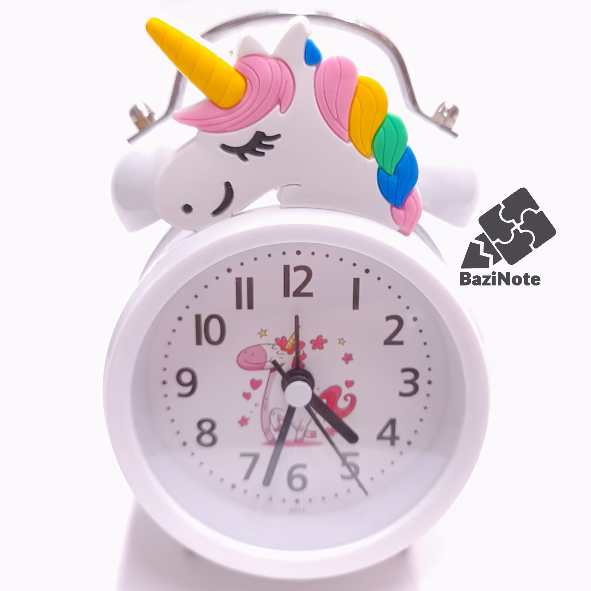 ساعت رومیزی زنگ دار فانتزی طرح یونیکورن تک شاخ ، تکشاخ