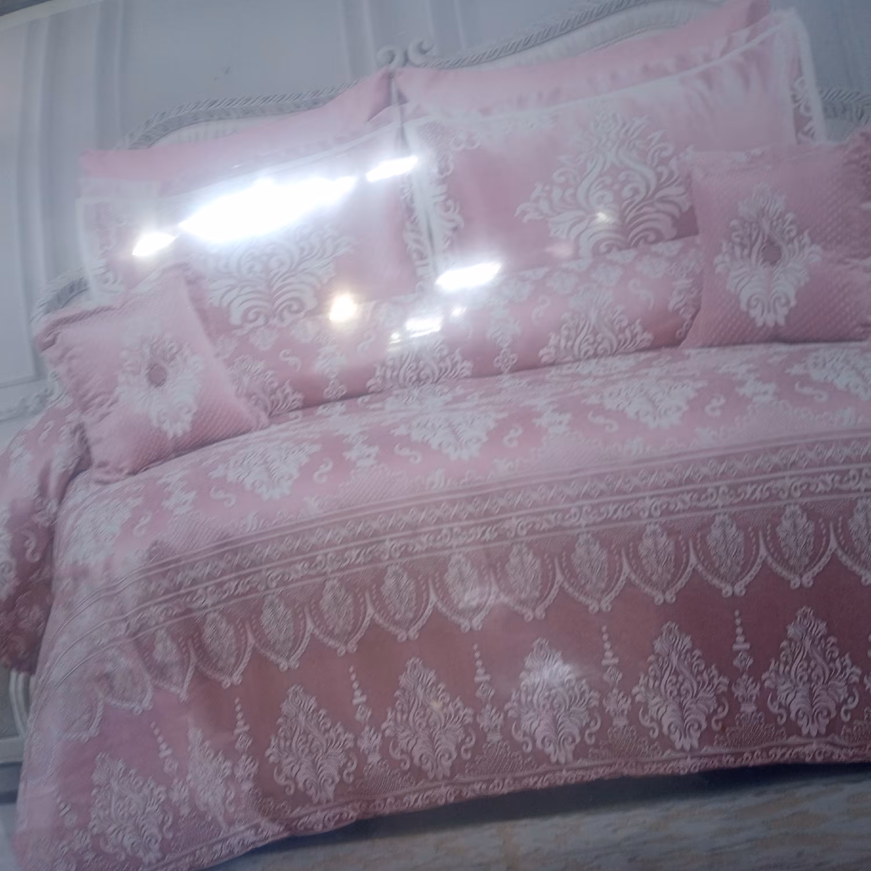 روتختی مخمل پنلی ترک درجه یک برند لاور هوم صورتی