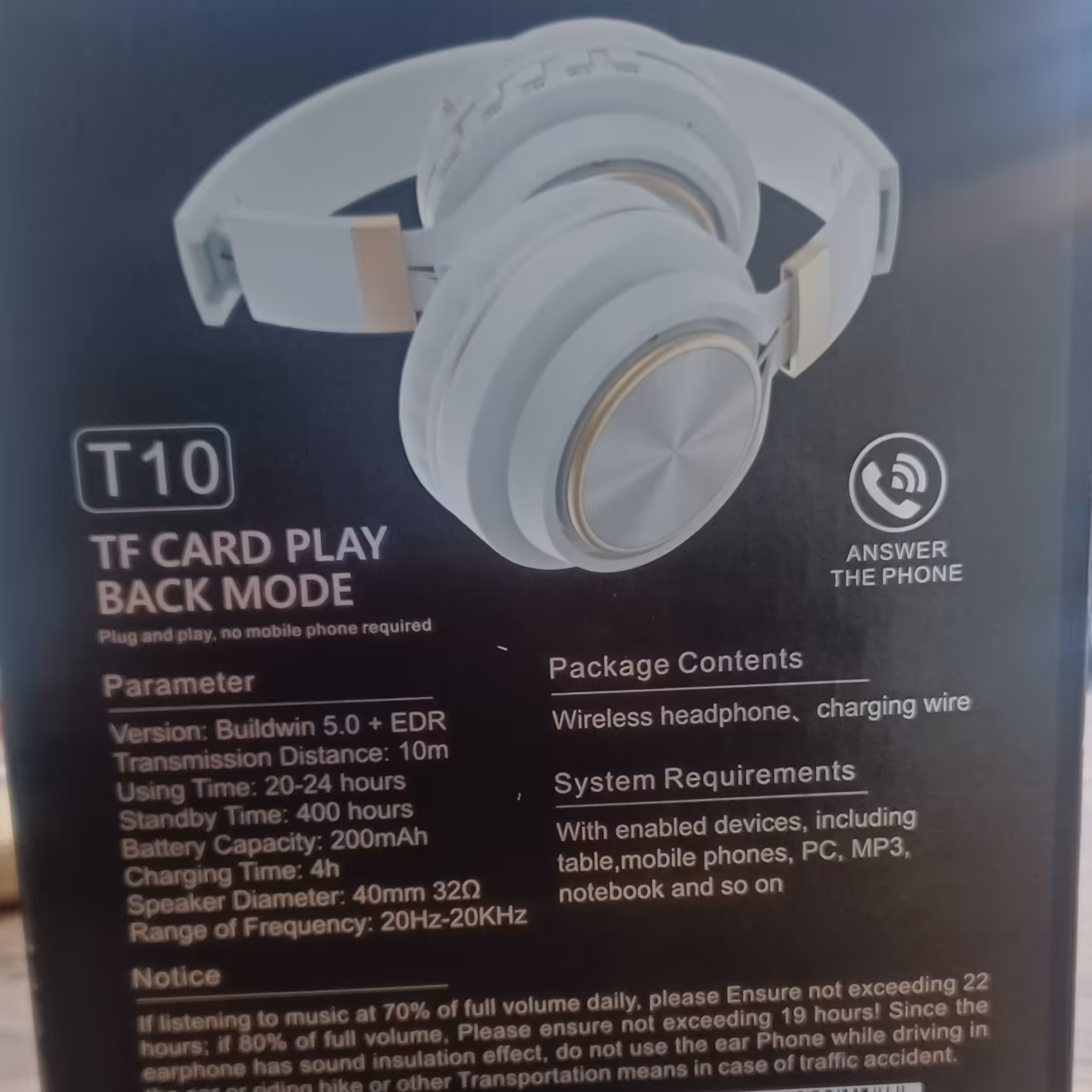 هدفون گیمینگ برند وایرلس T10.