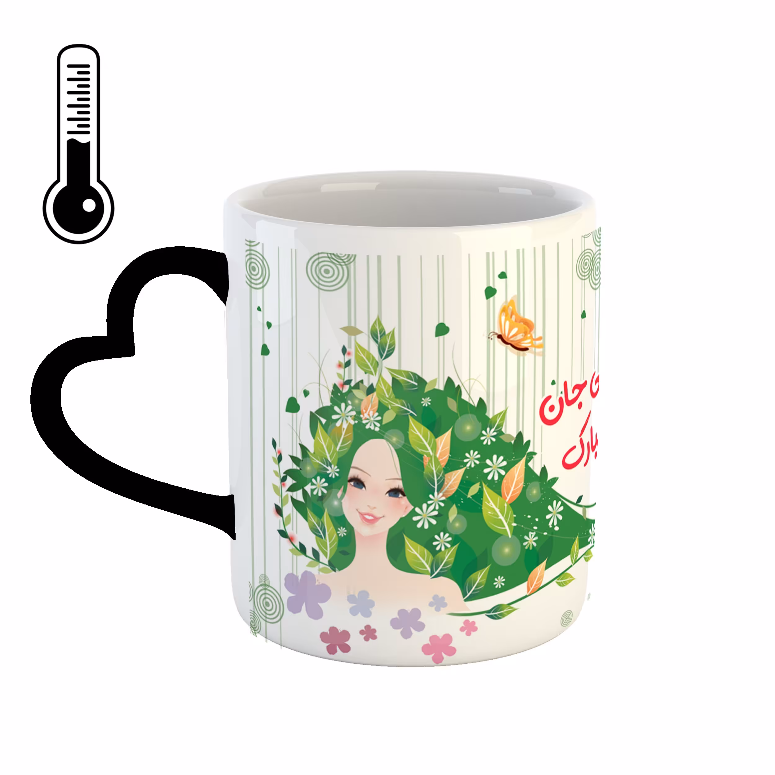 ماگ حرارتی دسته قلبی طرح خرداد کد 05