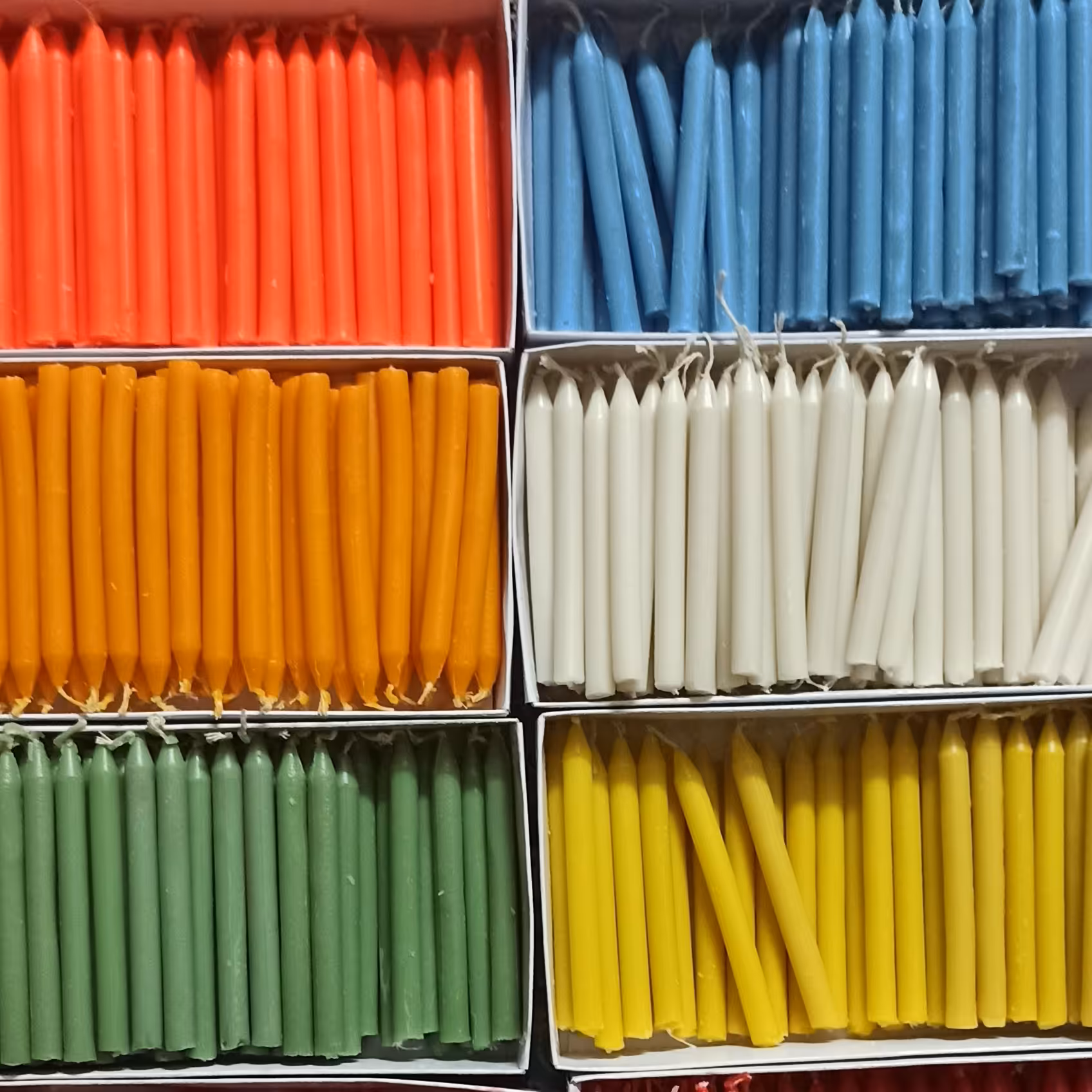 شمع قلمی 10 سانت بسته( 50عددی ) (پس کرایه)