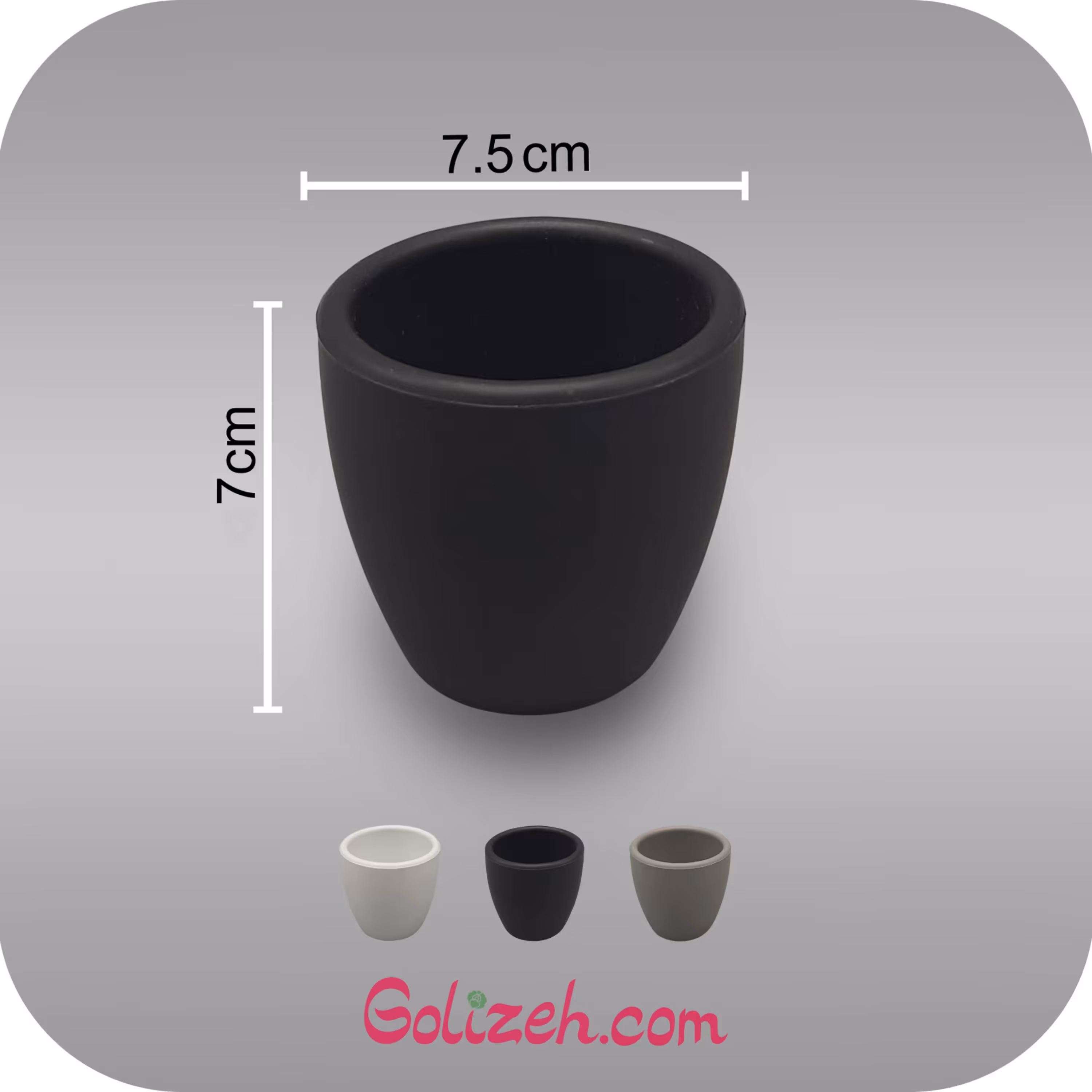 گلدان پلیمری- مدل گرد - سایز 7 - پک 5 تایی