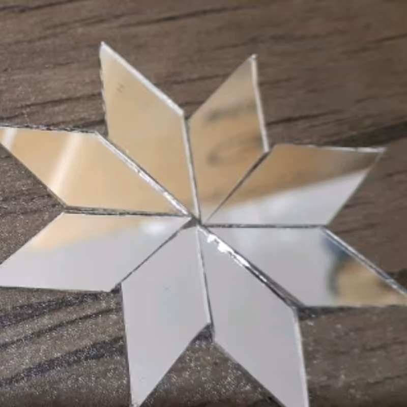 آینه برش خورده طرح لوزی