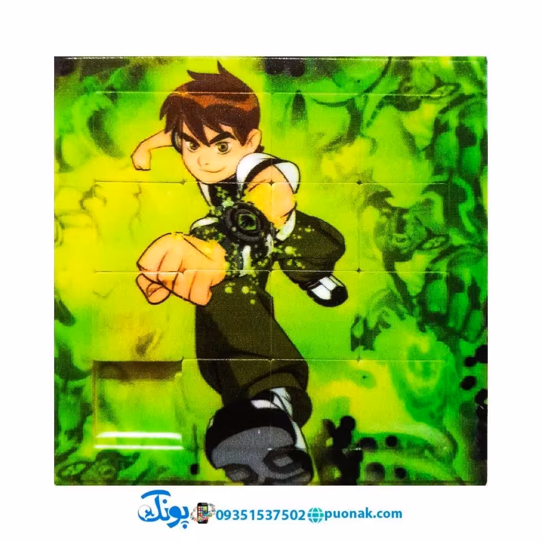 بازی فکری آموزشی پازل کشویی جدول هوش طرح بن تن کفشدوزک (سایز 11*11 cm)