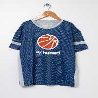 تی شرت ورزشی آبی مردانه Huga t Shirt اورجینال hummel